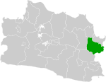 Map of West Java highlighting Kuningan Regency